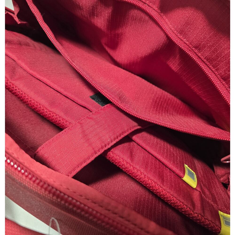 Mandarina Duck Laptop Bag Tank Briefcase Messenger Red Nylon Rubber 16"x12.5" - Picture 13 of 16